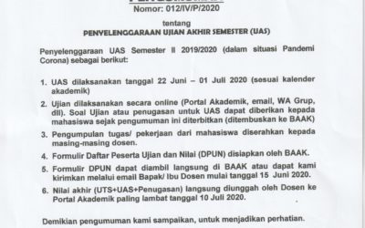 Pengumuman UAS
