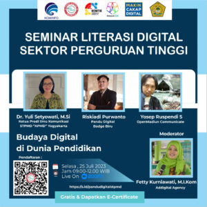 Seminar Literasi Digital Sektor Pendidikan bersama Pandu Digital Indonesia di Sekolah Tinggi Pembangunan Masyarakat Desa “APMD”